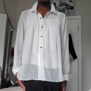 Dkny sheer flowy button up